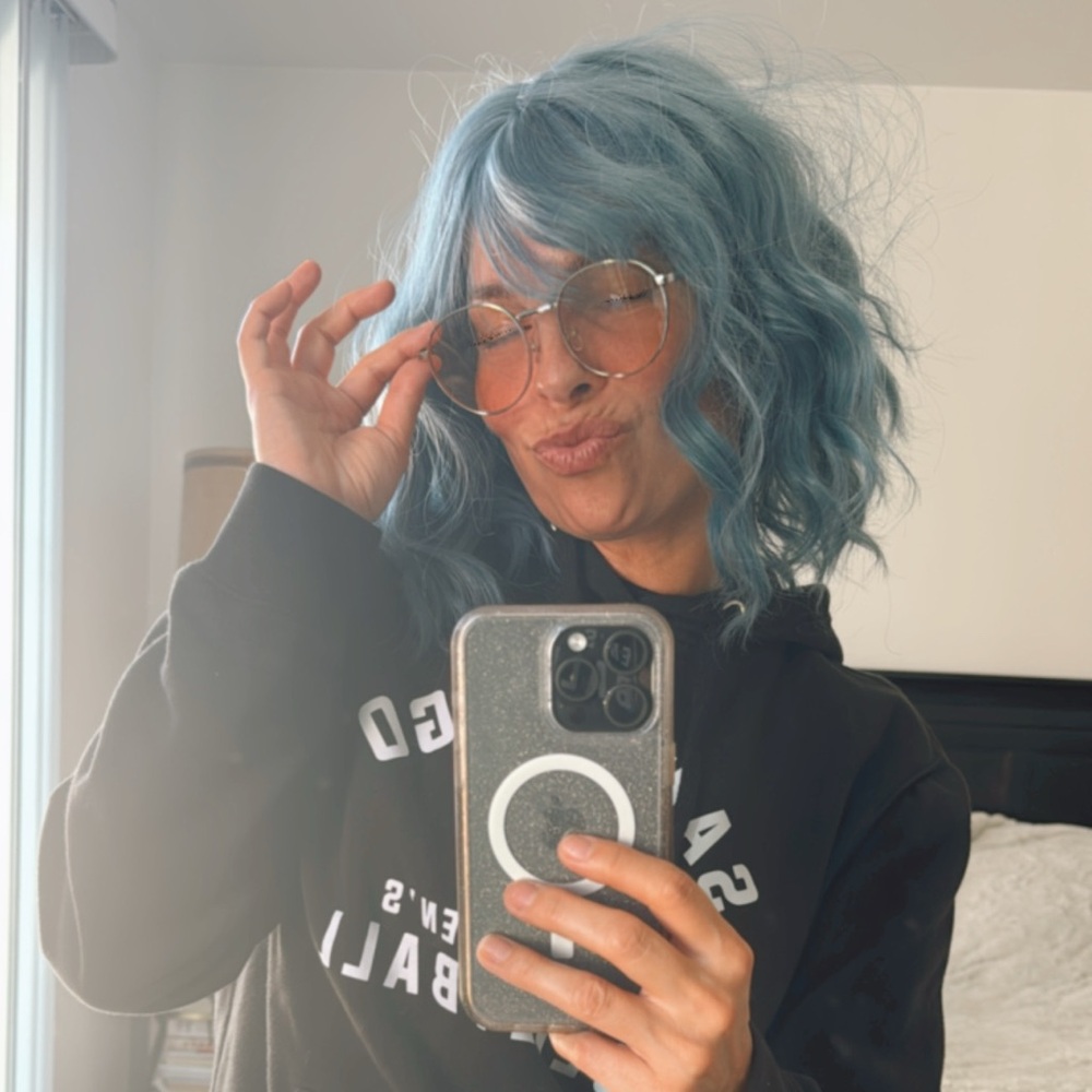 Blue Wavy Hair Wig